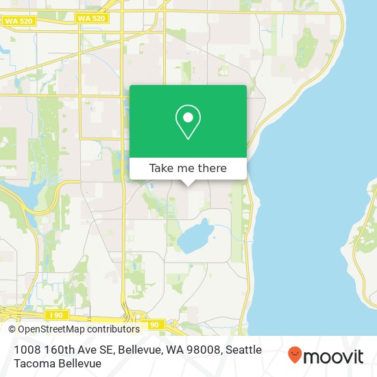 Mapa de 1008 160th Ave SE, Bellevue, WA 98008