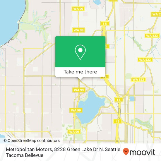 Mapa de Metropolitan Motors, 8228 Green Lake Dr N