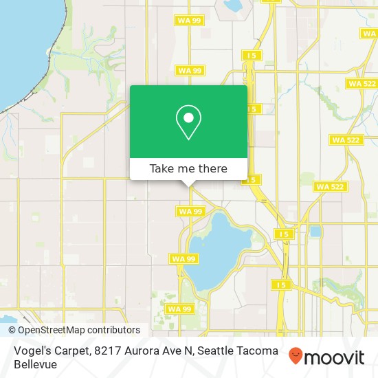 Vogel's Carpet, 8217 Aurora Ave N map