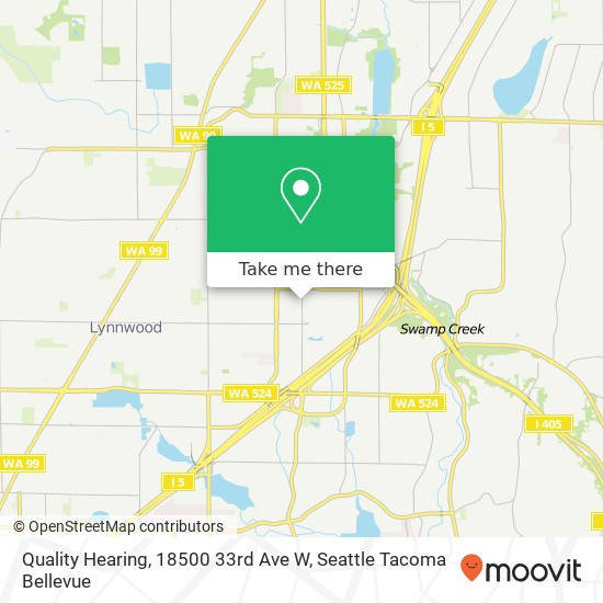 Mapa de Quality Hearing, 18500 33rd Ave W