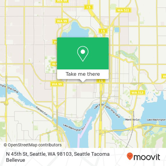 Mapa de N 45th St, Seattle, WA 98103