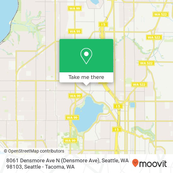 Mapa de 8061 Densmore Ave N (Densmore Ave), Seattle, WA 98103