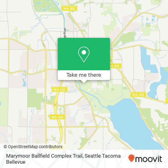 Mapa de Marymoor Ballfield Complex Trail, Redmond, WA 98052