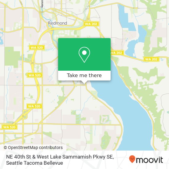 NE 40th St & West Lake Sammamish Pkwy SE map