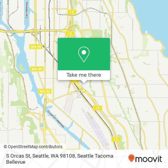 Mapa de S Orcas St, Seattle, WA 98108