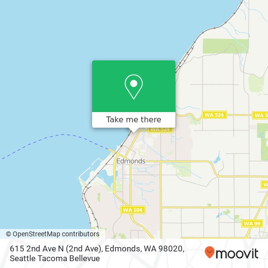 Mapa de 615 2nd Ave N (2nd Ave), Edmonds, WA 98020