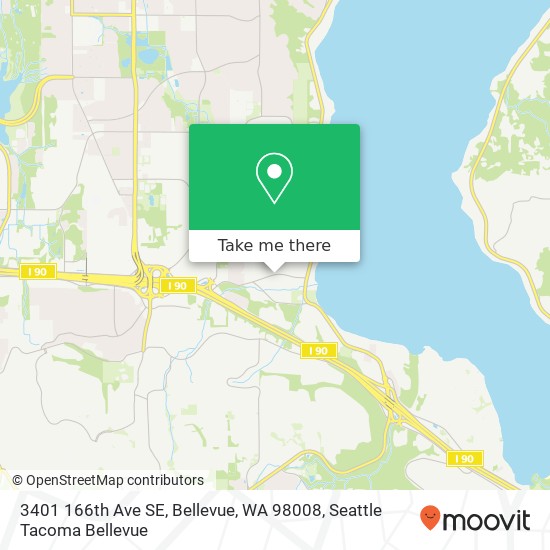 Mapa de 3401 166th Ave SE, Bellevue, WA 98008