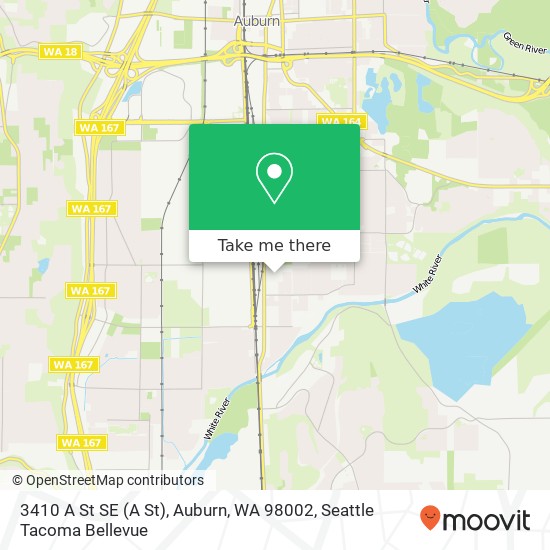 Mapa de 3410 A St SE (A St), Auburn, WA 98002