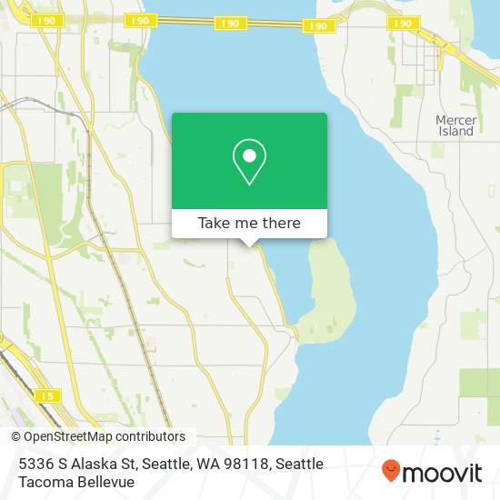 Mapa de 5336 S Alaska St, Seattle, WA 98118