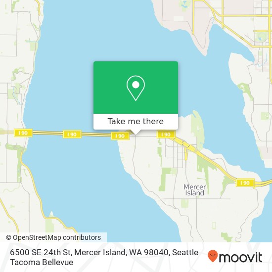 6500 SE 24th St, Mercer Island, WA 98040 map