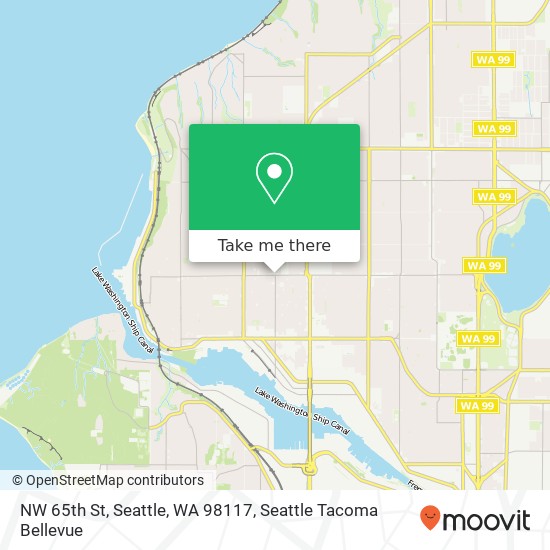 Mapa de NW 65th St, Seattle, WA 98117