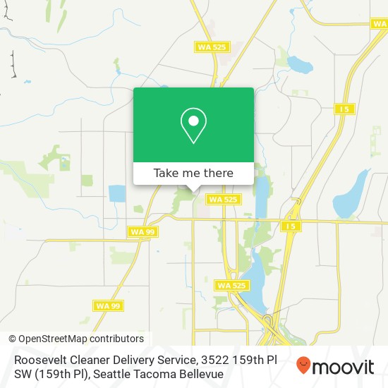 Roosevelt Cleaner Delivery Service, 3522 159th Pl SW map