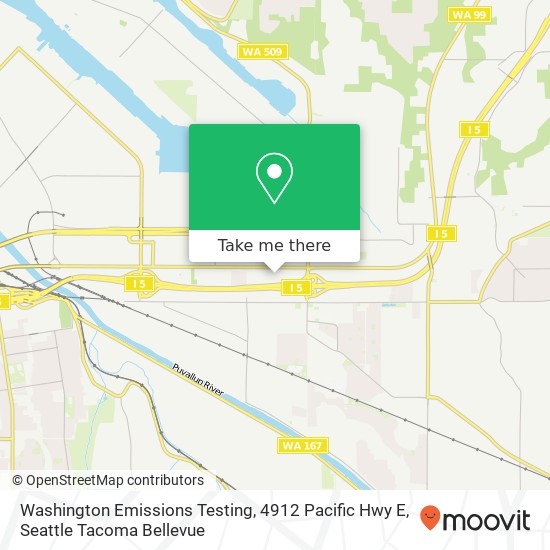 Mapa de Washington Emissions Testing, 4912 Pacific Hwy E