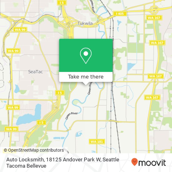 Mapa de Auto Locksmith, 18125 Andover Park W