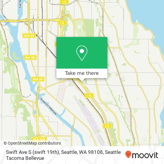 Swift Ave S (swift 19th), Seattle, WA 98108 map