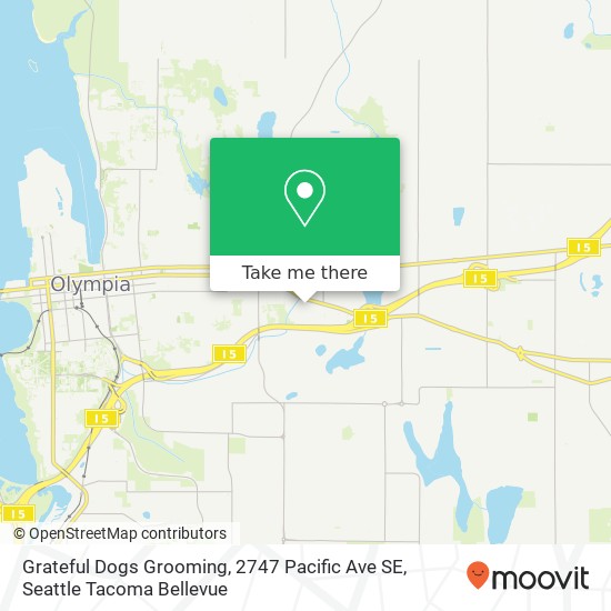 Mapa de Grateful Dogs Grooming, 2747 Pacific Ave SE