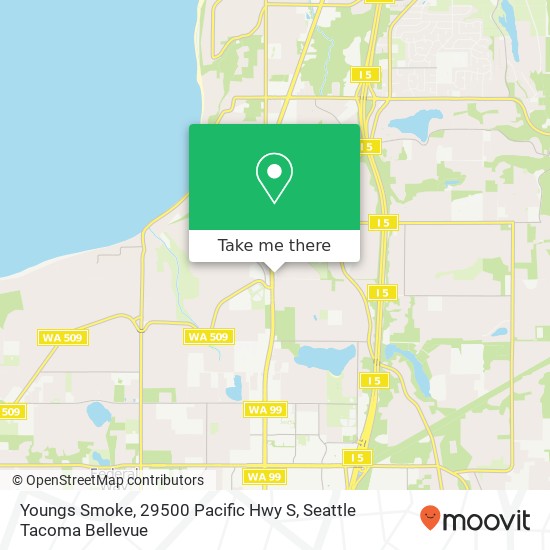 Youngs Smoke, 29500 Pacific Hwy S map