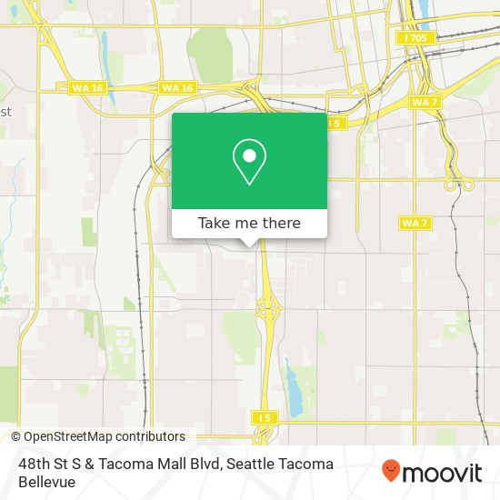 Mapa de 48th St S & Tacoma Mall Blvd