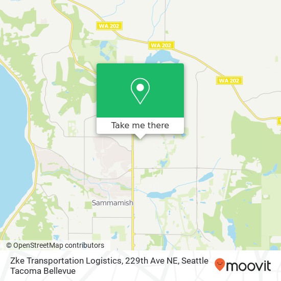 Mapa de Zke Transportation Logistics, 229th Ave NE