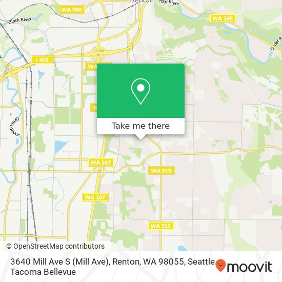 3640 Mill Ave S (Mill Ave), Renton, WA 98055 map