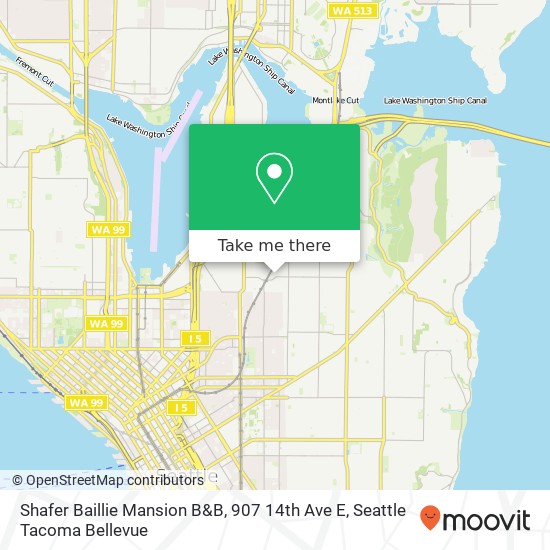 Mapa de Shafer Baillie Mansion B&B, 907 14th Ave E