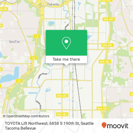 Mapa de TOYOTA Lift Northwest, 6858 S 190th St