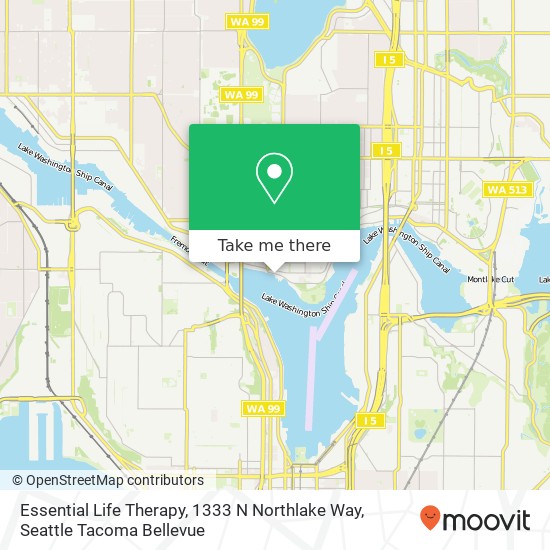 Mapa de Essential Life Therapy, 1333 N Northlake Way