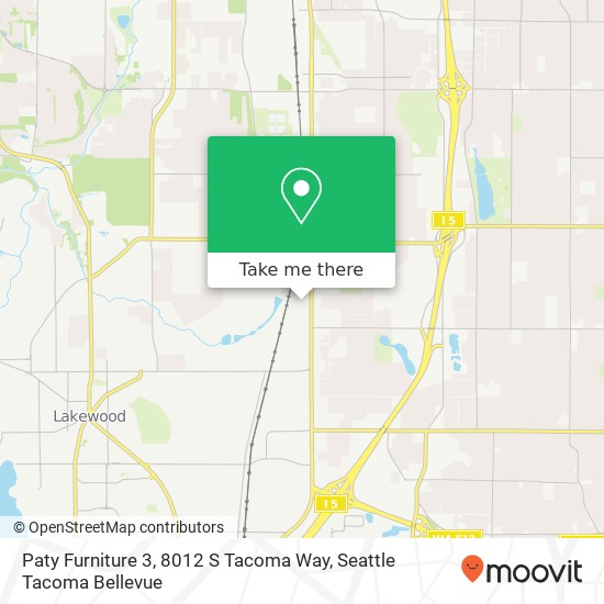 Paty Furniture 3, 8012 S Tacoma Way map