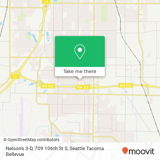 Mapa de Nelson's 3-D, 709 106th St S