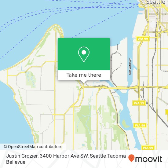 Justin Crozier, 3400 Harbor Ave SW map