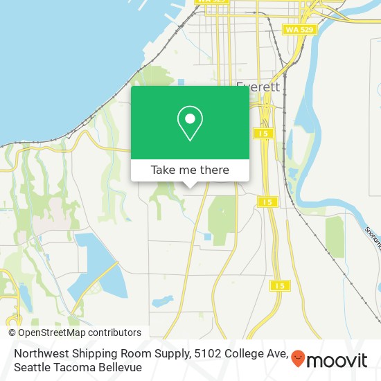 Mapa de Northwest Shipping Room Supply, 5102 College Ave