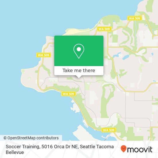 Mapa de Soccer Training, 5016 Orca Dr NE