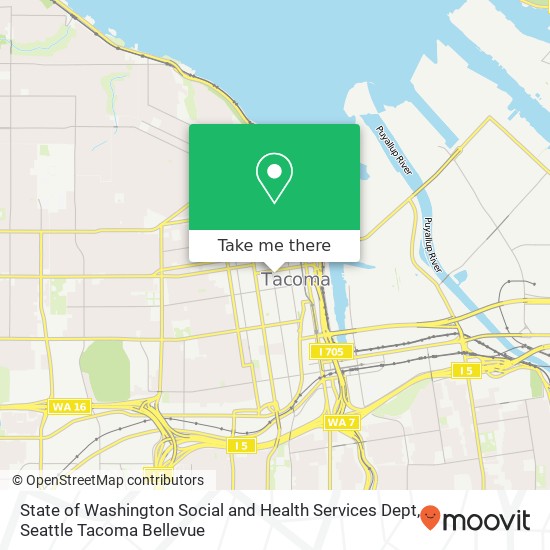 State of Washington Social and Health Services Dept map