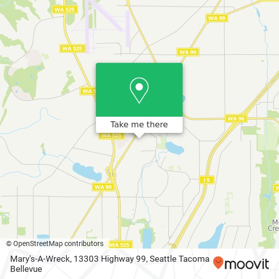 Mapa de Mary's-A-Wreck, 13303 Highway 99