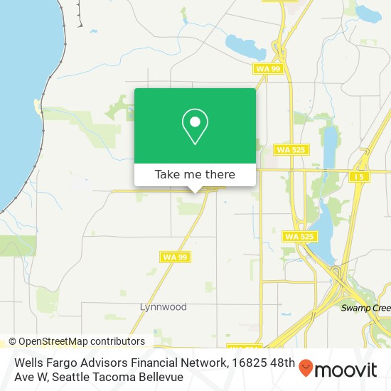 Mapa de Wells Fargo Advisors Financial Network, 16825 48th Ave W