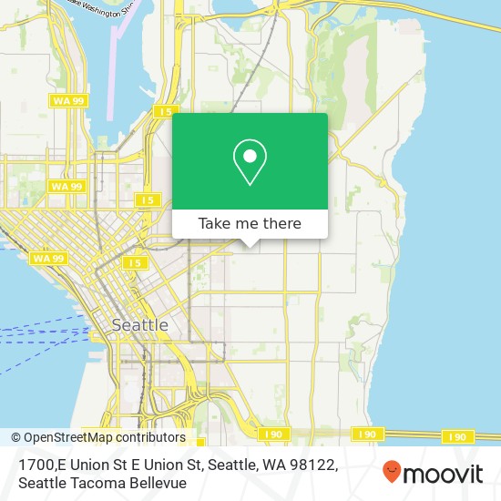 Mapa de 1700,E Union St E Union St, Seattle, WA 98122