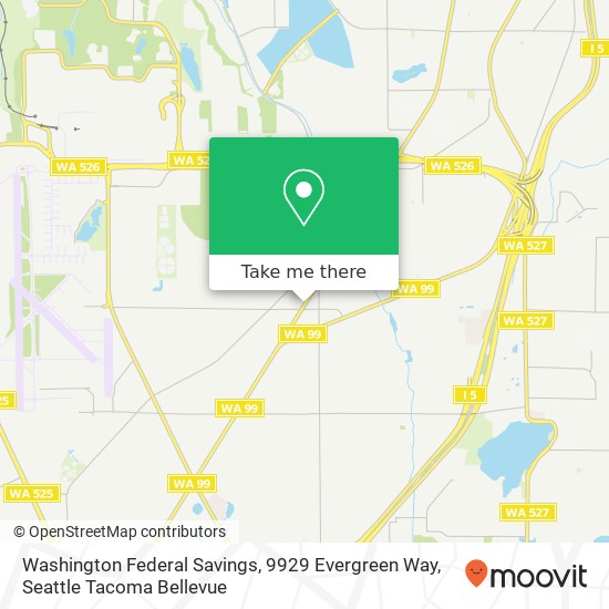 Mapa de Washington Federal Savings, 9929 Evergreen Way