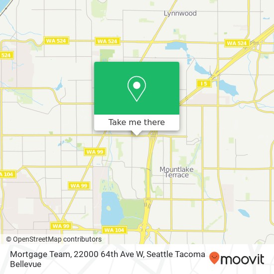 Mortgage Team, 22000 64th Ave W map