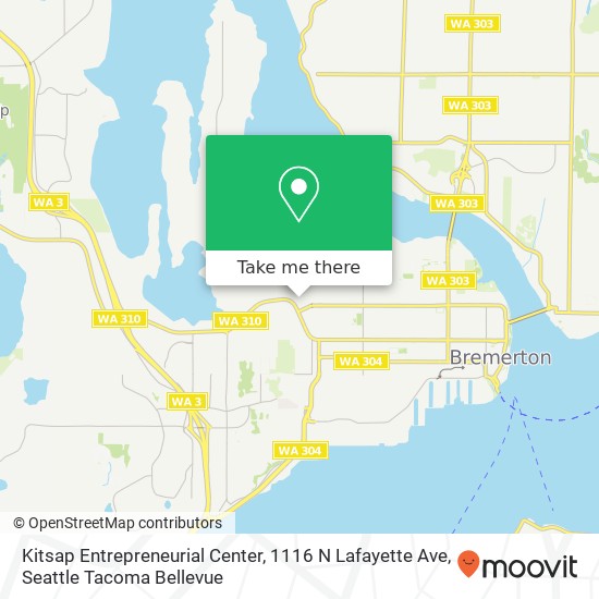 Mapa de Kitsap Entrepreneurial Center, 1116 N Lafayette Ave