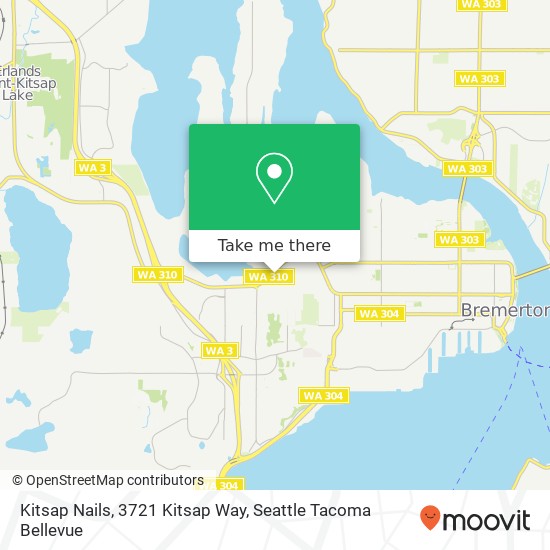 Mapa de Kitsap Nails, 3721 Kitsap Way