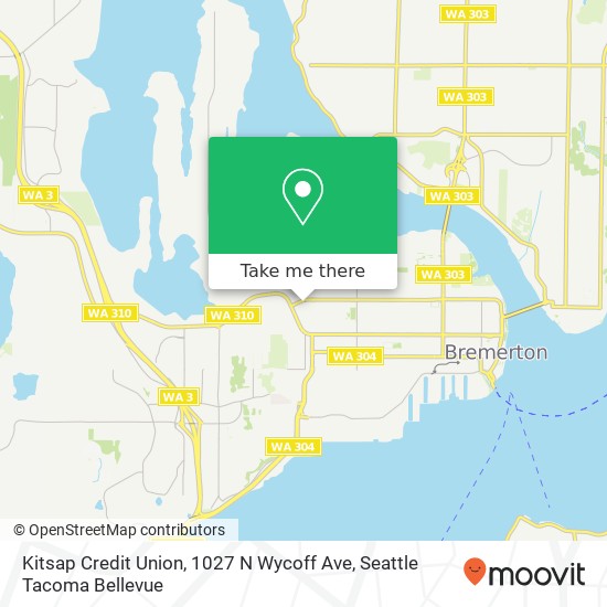 Kitsap Credit Union, 1027 N Wycoff Ave map