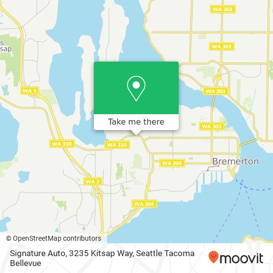 Mapa de Signature Auto, 3235 Kitsap Way