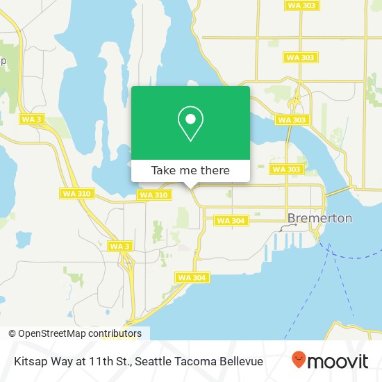 Kitsap Way at 11th St. map