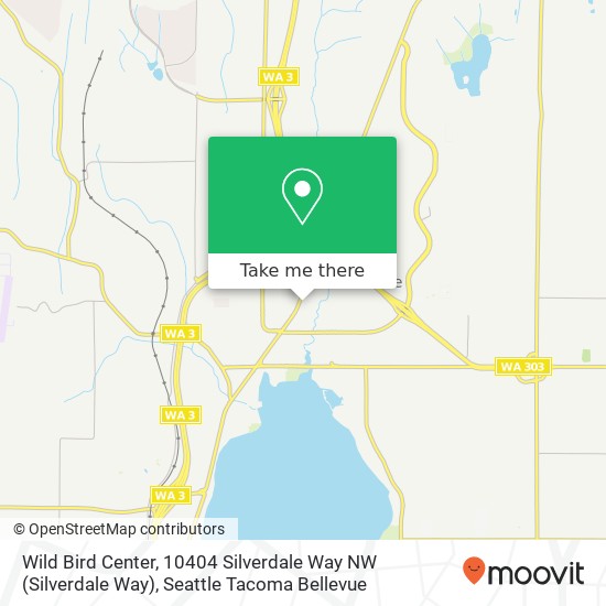 Mapa de Wild Bird Center, 10404 Silverdale Way NW