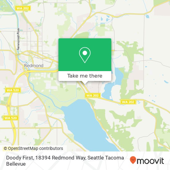 Doody First, 18394 Redmond Way map