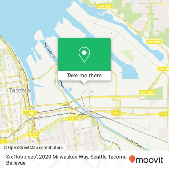 Mapa de Six Robblees', 2020 Milwaukee Way