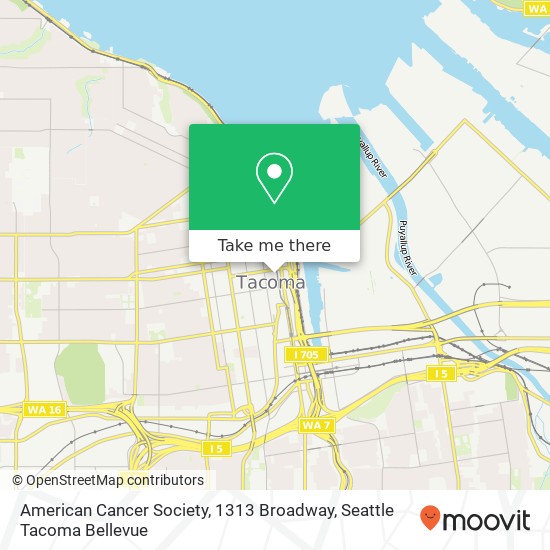 American Cancer Society, 1313 Broadway map