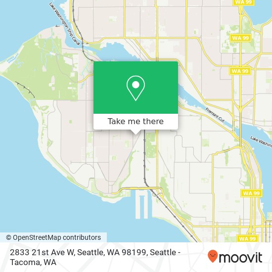 Mapa de 2833 21st Ave W, Seattle, WA 98199