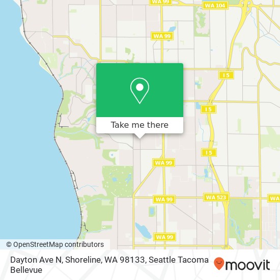 Mapa de Dayton Ave N, Shoreline, WA 98133