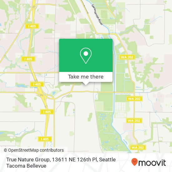 Mapa de True Nature Group, 13611 NE 126th Pl